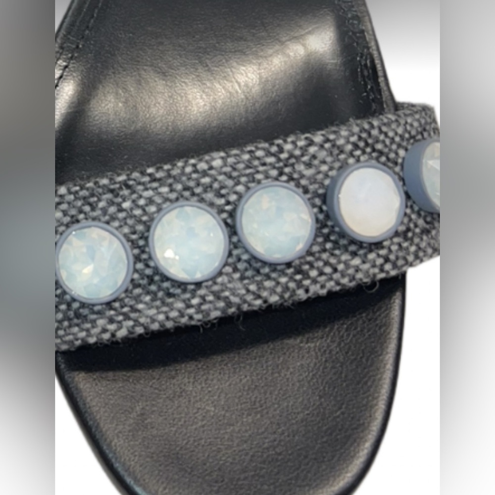 J. Crew Collection Jeweled Tweed Block Heel Size 8 NWT - Picture 4 of 10